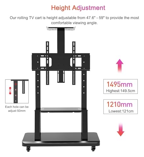 Soporte móvil para TV de 40-75 pulgadas con ruedas miniatura 4