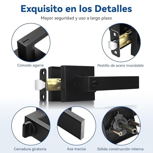 Chapa para baño sin llave 22 Imagen adicional
