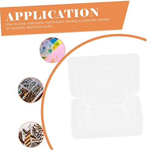 Boîte de rangement transparente plastique compacte et empilable pour petits éléments
