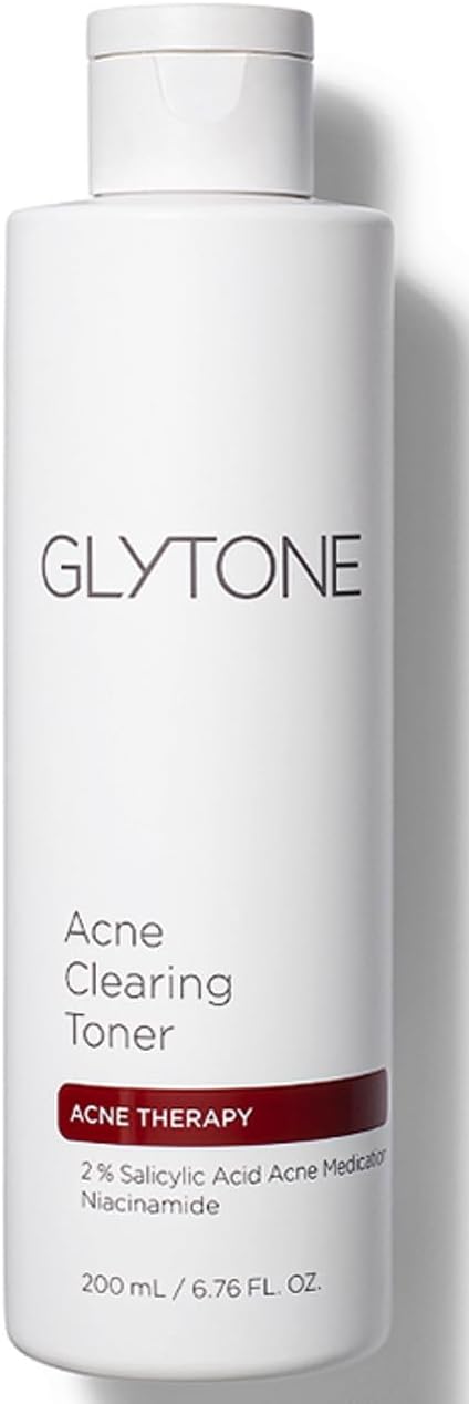 Glytone Acne Clearing Toner - With 2% Salicylic Acid - Prevent & Treat Acne For All Stages Of Acne-Prone Skin - Non-Comedogenic - 6.76 fl. oz.