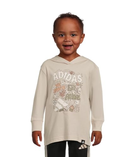 adidas Boys 2-piece Long Sleeve Hooded Graphic Cotton Tee & Jogger Set2