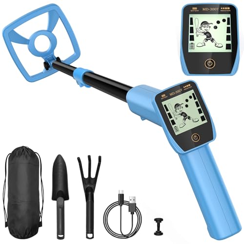 Metalldetektor Kinder Set mit Rucksack, Schaufel & Harke | Leichter Verstellbarer Detektor für 8–12 Jahre | IP67 wasserdichte Suchspule, 10 cm Tiefe | Outdoor Schatzsuche Lern- & Spielzeug Geschenk