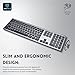 MKETech Electronics MKE 947 Wireless Ergonomic Computer Keyboard with Number Pad, Black
