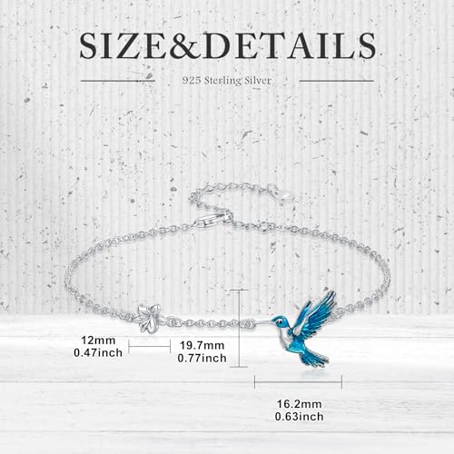 Image of 925 Sterling Silver Anklet Foot Bracelet with Crystal from Austria, Anklet Jewelry Gifts for Women 11 Inch Adjustable