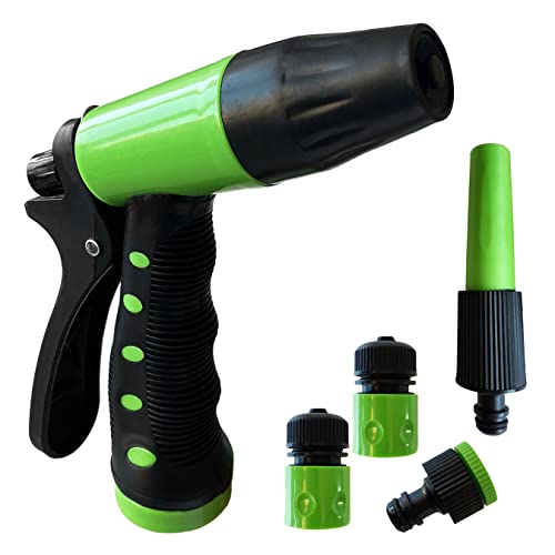 Tershi Pistola para Manguera 3 Conectores Y 1 Adaptador De Manguera De Jardin Completo para El Riego del Césped Y Jardín | Lavado De Coche De Alta Presión Cover