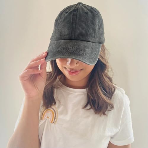 Image of 2 Pieces Vintage Washed Plain Baseball Cap Distressed Dad Golf Hat for Men Women (2 Colors)
