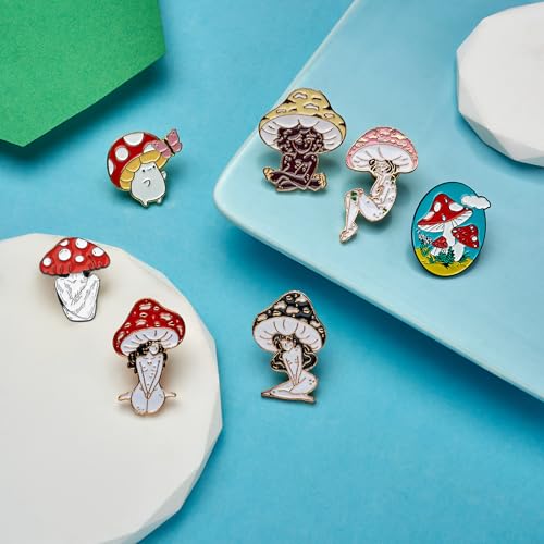 Ornaland Mushroom Enamel Pin Set Cartoon Mushroom Label Brooches Accessory for Jackets Backpacks Badges Brooches Badges Clothes Jackets Hats4