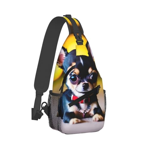 Chihuahua Dog Stylish Men'S Messenger Bag - Durable Polyester, Huge Capacity & Adjustable Strap2