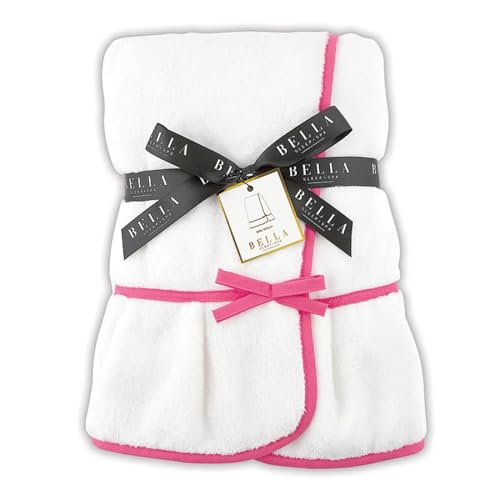 Image of Bella Sleep + Spa Ultra Soft Plush Luxury Spa Shower Bath Wrap with Adjustable Closure, One Size, Hot Pink