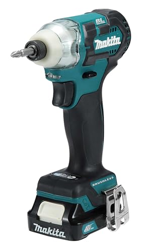 Makita TD111DSAJ 12V Max Li-Ion CXT Brushless Impact Driver Complete with 2 x 2.0 Ah Li-Ion Batteries and Charger Supplied in A Makpac Case
