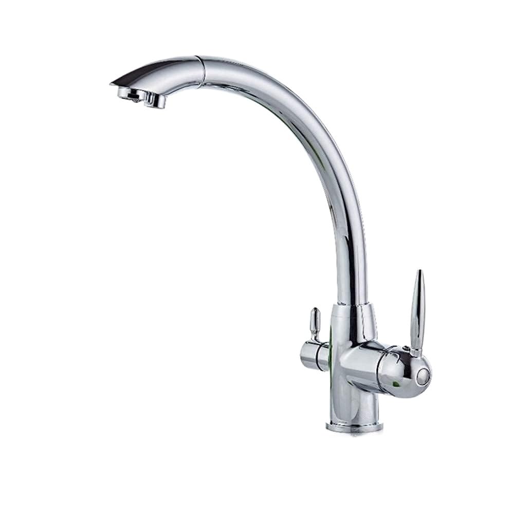 Robinet de cuisine en cuivre massif avec finition miroir par placage manuel