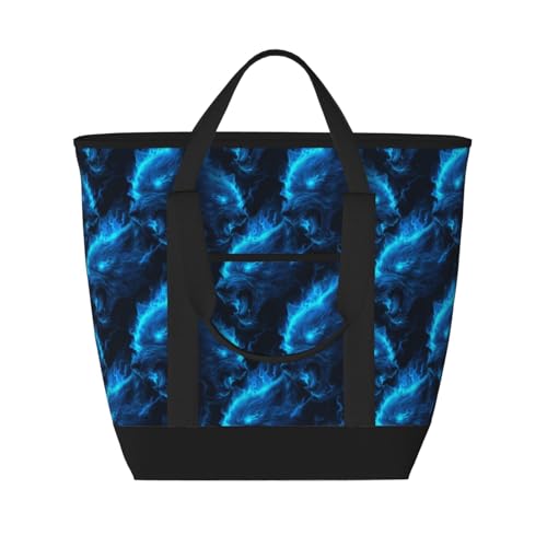 Sac isotherme loup bleu à isolation thermique renforcée chaud et froid
