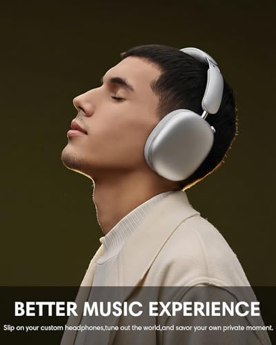 Image of Wentronic Y02 Active Noise Cancelling Wireless Headphones, Silver | Over-Ear, Bluetooth, 60H Playtime,Crystal Clear Calls, Hi-Res Audio, Big Bass, Foldable Lightweight for Travel Home Office