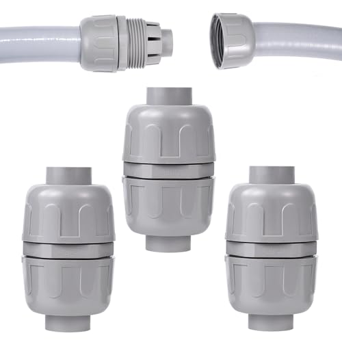 Aandxmok (3Pcs) NPT 3/4 inch Liquid-Tight Connector,PVC Flexible Conduit Double-Ended Connector,Straight 180 Degree,Two-Way Conduit Connector