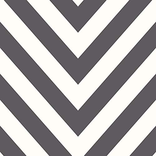 Zig Zags Chevron Stripes Wallpaper Black White Geometric Washable Y�L