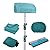 TelesPro 12FT Car Wash Brush with Long Handle, Car Cleaning Kit with Soft Wash Brush, Tire Brush, Window Squeegee, Microfiber Cleaning Head, Mitt, for House Siding, Auto Cars, Trucks, SUV, RV, Floors