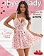 ohyeahlady Negligee Damen Valentinstag Push Up Spitzen Unterwäsche Durchsichtig Sexy Nachthemd Reizwäsche Große Größen Babydoll Dessous Set Morgenmantel Schlafanzug Pyjama Party Clubwear Rosa XL