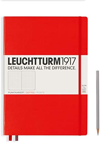 LEUCHTTURM1917 (344815) Notebook Master Slim (A4+), Hardcover, 123 Numbered Pages, Dotted, Anthracite