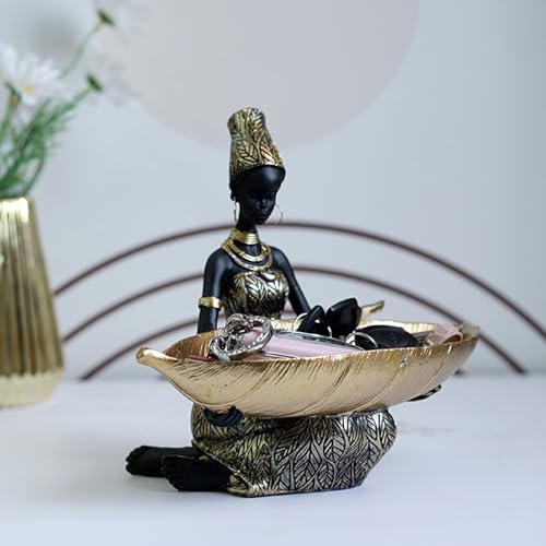 Plateau de service de fruits objets alimentaires résine africaine table - 4