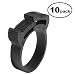 HCL Fasteners Herbie Clip Double Grip Hose Clamp, Size F 0.59"-0.67", Black, 10-Pack