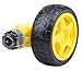 Produktbild Auart Zyilei- Motor Gleichstrom DC-Elektromotor mit Kunststoff-TT-Motor, TT-Magnetgetriebemotor, Reifenrad 3-6V Doppelwellengetriebemotor, Verschleißfest (Speed(RPM) : 1 x Motor 1 x Wheel)