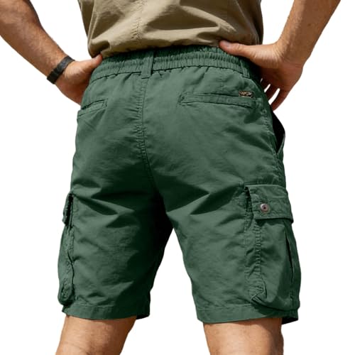 Bermuda cargo 3/4 pour homme en coton respirant et ample