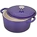 VORRINGARD Enameled Cast Iron Dutch Oven Pot with Lid, for Bread Baking, Round Bread Oven- include Sourdough Bread Baking Supplies Set, 4.5QT, Purple