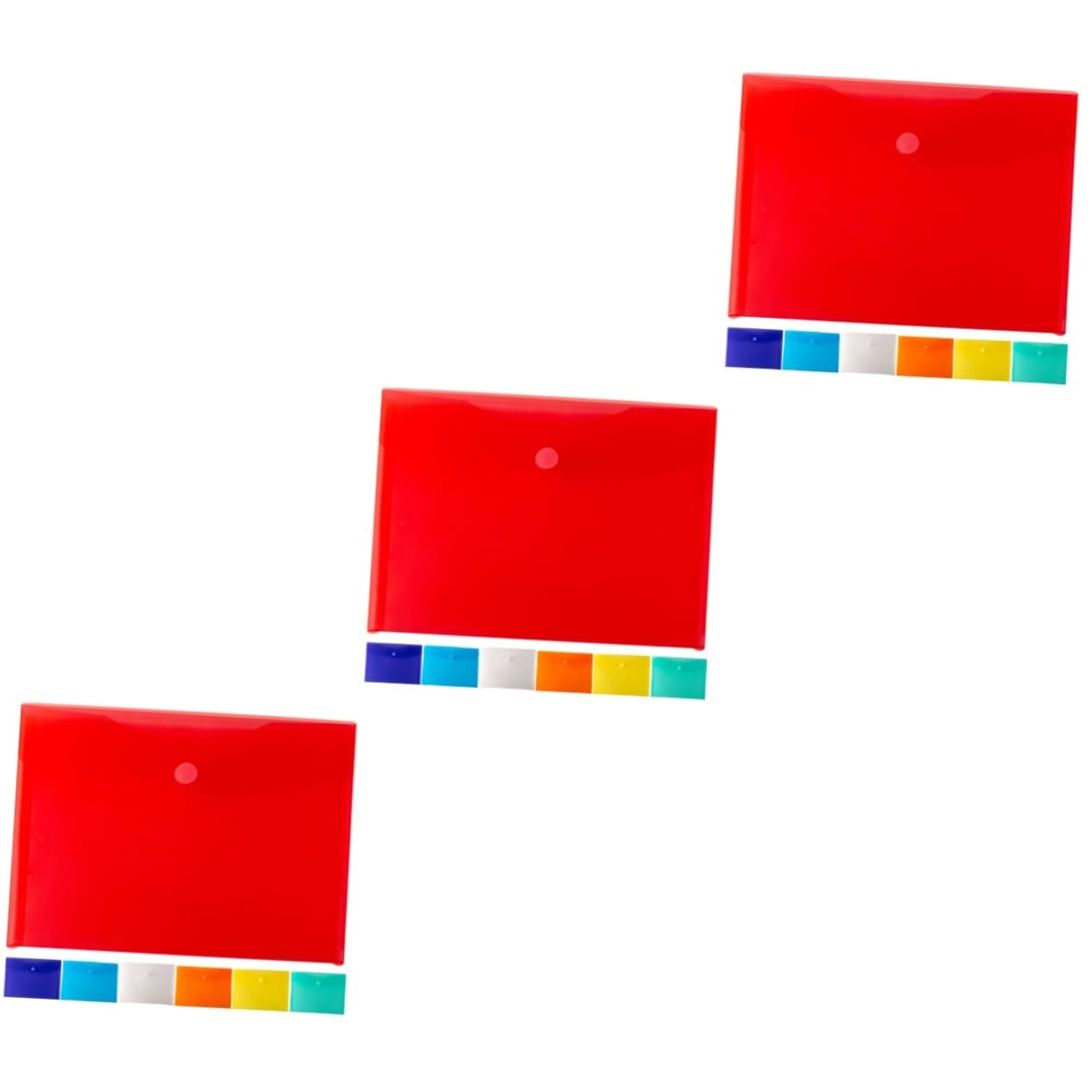SHINEOFI 21piezas Carpetas De Archivos Coloridas Organizador De Documentos Reutilizables De Fundas Plásticas Para Oficina y Escuela Almacenamiento