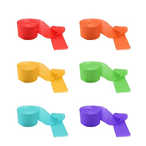 Angoily 6 Rollen Halloween Krepppapier - Lila Schwarz Orange Streamer