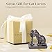 Young's Inc. Cat Figurine - Cute Cat Statue - Whimsical Cat Decor for Cat Lovers - Cat Collectibles and Meditation Decor - Cat with Eye Glasses - 4'' L X 3'' W X 5'' H