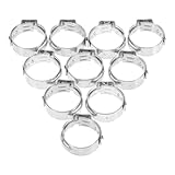 UTHCLO 10 Stück Teiliges Einohr schellen aus Edelstahl Stufenlose Schlauchklemmen mit Ohrdesign für Sichere Verbindung Einfache Montage Vielseitig Einsetzbar für Bewässerung und