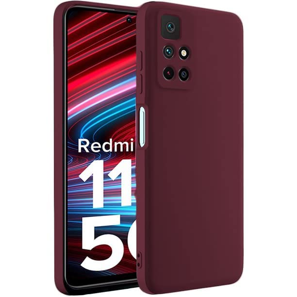 LOXXO® Liquid Silicone Case with Microfiber Cushioning Compatible for Redmi Note 11T 5G/ Poco M4 Pro 5G Shockproof Slim Back Cover, Gel Rubber Full Body Protection Forest Green (Wine Red) (B0B1DXPP8K) Amazon Price History, Amazon Price Tracker