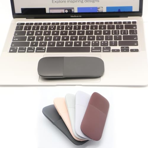 PCTC Arc Touch Mouse,Compatible with Microsoft Surface Arc Mouse Folding Mouse FHD-00001/FHD-00002/FHD-00003 Portable Foldable Mouse Silent Folding Arc Mouse for Computer Mac OS Laptop Notebook (Pink) - Image 6