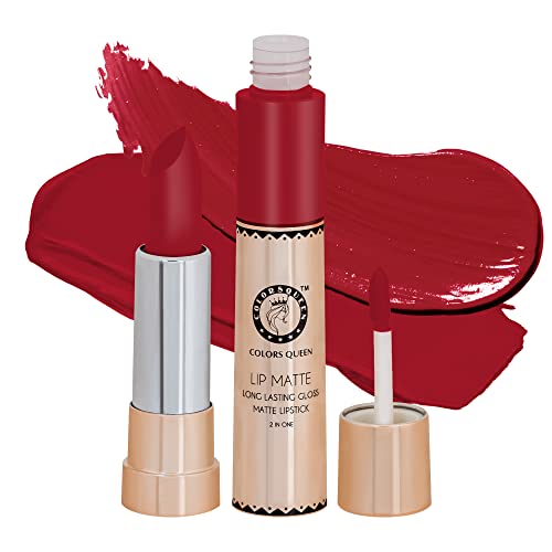 Image of Colors Queen 2 in 1 Matte Lipstick | Lip Matte | Long Lasting Gloss, Waterproof, Non Transferable | (35 - Peach Orange)