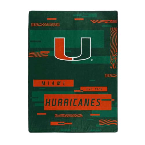 NORTHWEST ENTERPRISES NCAA Digitize Design Plush Raschel Thow Blanket, 60