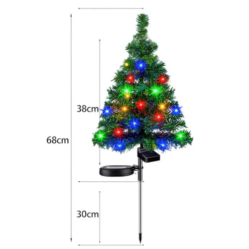 26.7'' Solar Christmas Tree Lights with Stake, Garden Decor for Outside - image 2