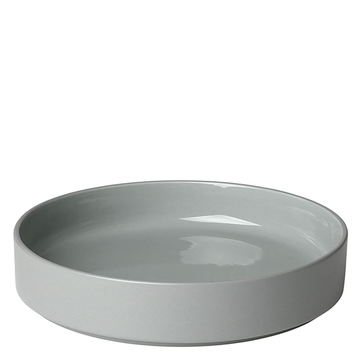 Assiette creuse Blomus Mirage Gray 63716 vaisselle grise moderne en grès de 20cm