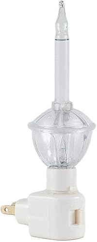 Miniatura 2 de Novelty Lights Luz nocturna tradicional de burbujas, 1 luz nocturna transparente con purpurina plateada (salida de 120 V, 1 unidad)