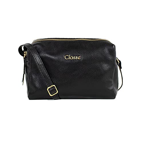 BOLSA CLASSE COURO TRANSVERSAL FEMININA 2870 1I PRETA Cor:Preto;Tamanho:Único;Gênero:Mulher