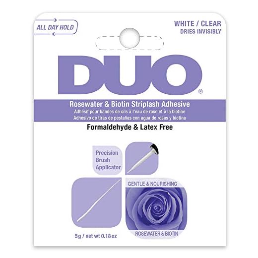 Cola duo para cílios 5g transparente água de rosas e biotina
