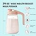 COMI 34oz Breast Milk Pitcher,No Leak Breast Milk Storage Containers for Fridge,Resistant to Heat and Cold,Wide Mouth Breastfeeding Essentials with Sealing Ring,Baby Formula Maker,Pink