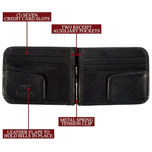 Tony Perotti Mens Money Clip Bifold Wallet Slim Minimalist Card Case Pockets Italian Leather4
