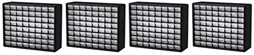 Akro-Mils 64 Drawer 10164, Plastic Parts Storage Hardware and Craft Cabinet, (20-Inch W x 6-Inch D x 16-Inch H), Black (1-Pack) (S?t ?f F?ur)