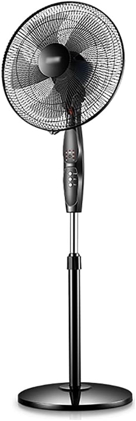 Standing Pedestal Fan Automatic Oscillation with Remote 16 Inches, 60 Watts, 3 Speeds 7-Hour Timer Fan with Space-Saving