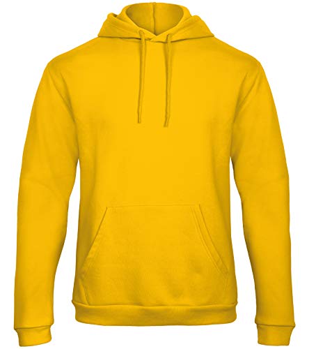Sudadera con capucha B&C ID.203 para hombre en color oro talla XL