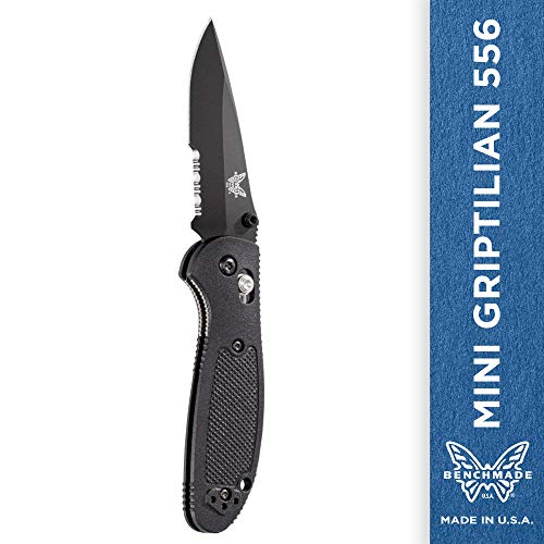 Benchmade - Mini Griptilian 556 EDC Manual Open Folding Knife Made in USA