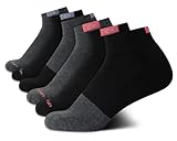 Calvin Klein Quarter Socks for Women - 6 Pack Cushioned Ankle Socks - Low Cut, Breathable, Lightweight, Athletic Design for Running, Walking & Daily Use, Black/Grey, Size 4-10