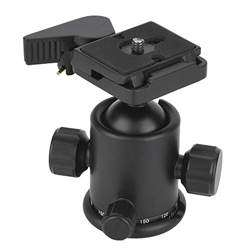 Cmaera Tripod Heads Mount, 36mm Big Diameter Damping Spherical Camera Ball Head 3/8inch