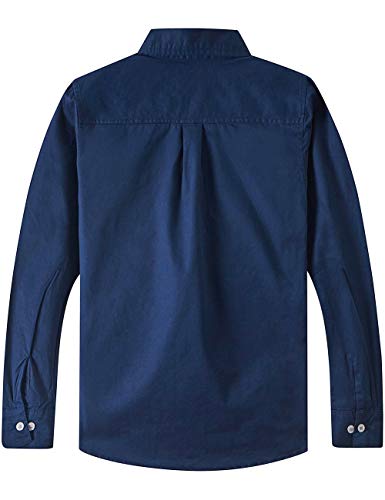 Spring&Gege Boys' Long Sleeve Woven Dress Shirt Formal School Uniform Button Down Shirt2
