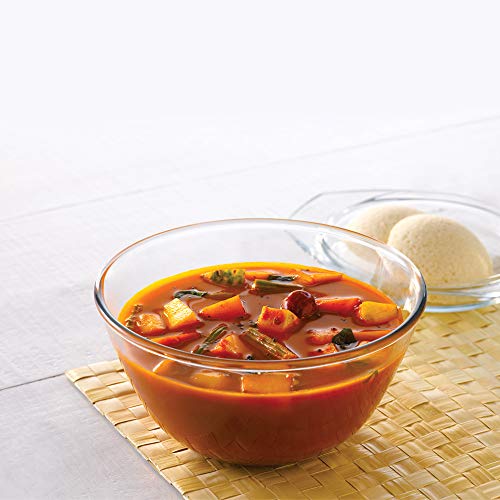 Image of Borosil 500ml Serving & Mixing Bowl | Made in India Borosilicate Glass Bowl for Kitchen & Dinning | Bowl for Mixing Dough, Salad, Batter | Microwave & Dishwasher Safe (Clear)